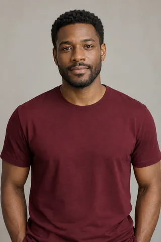 AI portrait with the whole face, hair and shoulders visible